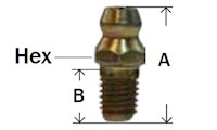 Grease Fitting Straight Long Ball Check Diagram